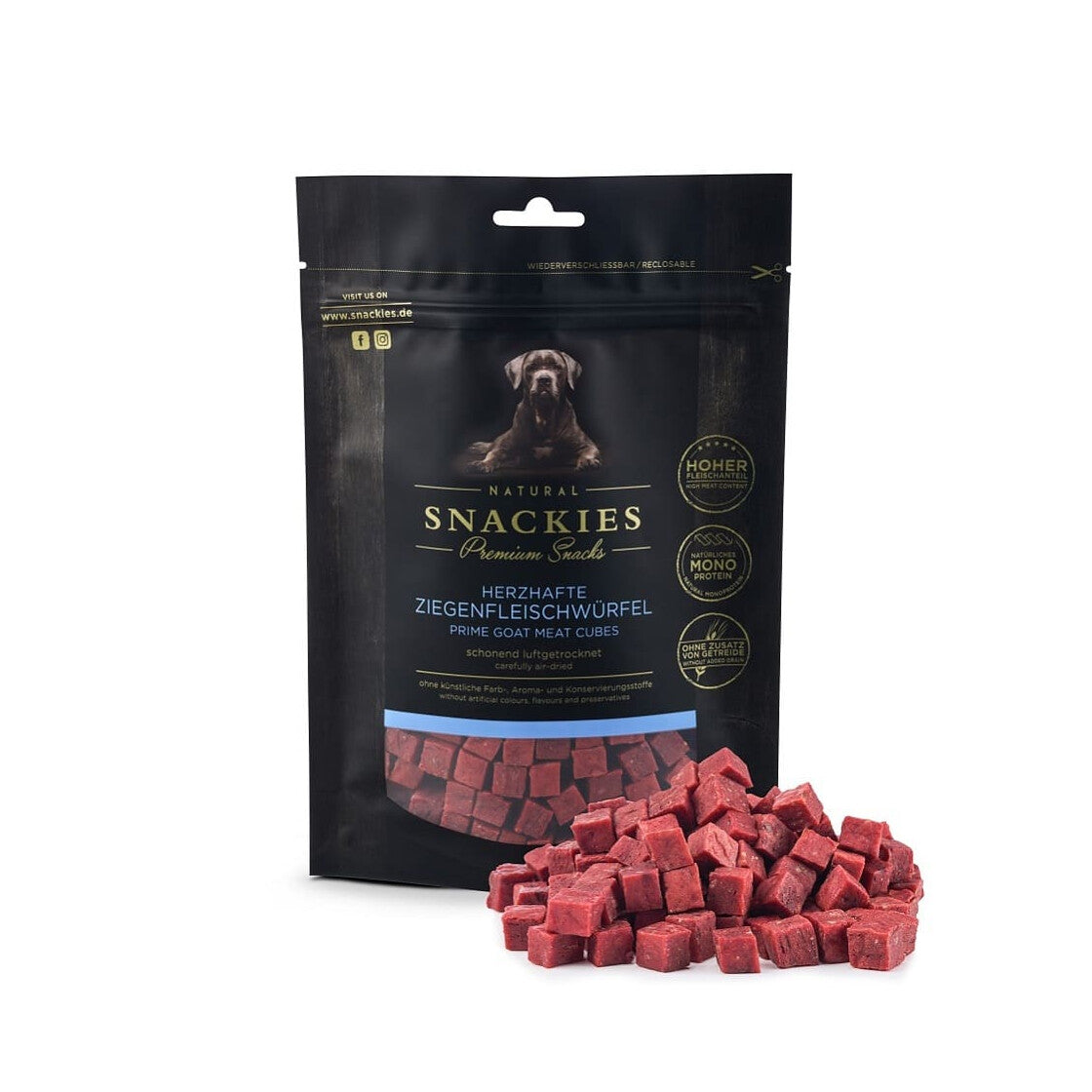 Snackies Ziegenfleischwürfel 80g