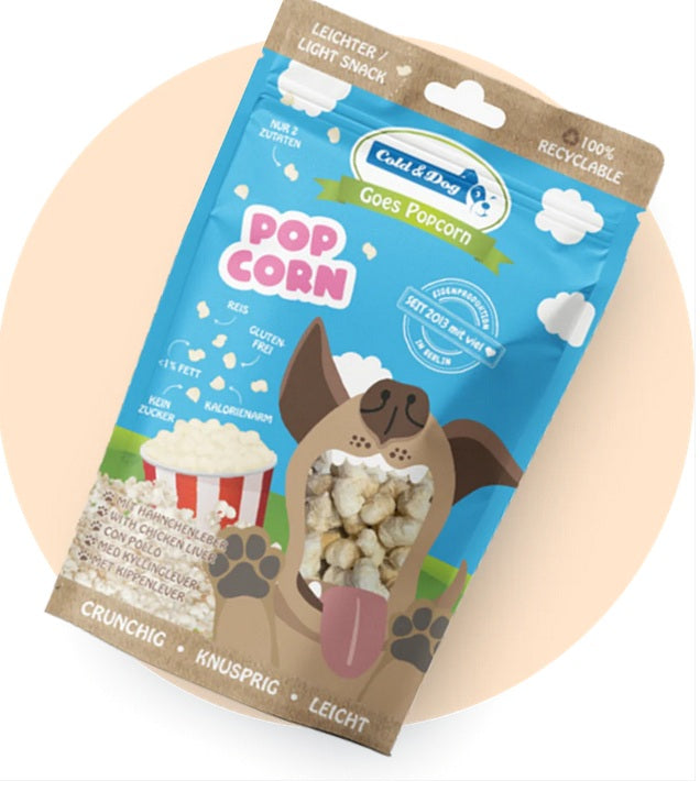 Hunde Pops Popcorn 50g