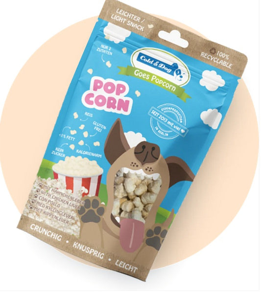Hunde Pops Popcorn 50g