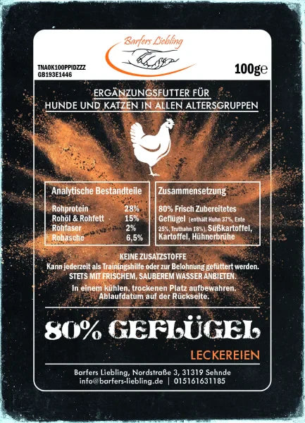 Trainingssnack Geflügel 100g